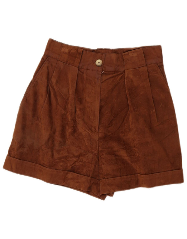 Lorsay Short Chino Taille Haute Pour Femme EU 38 Moyen W26 Acrylique Marron