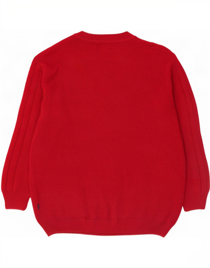 Daniel Hechter Pull à col rond pour homme 4XL en laine bordeaux