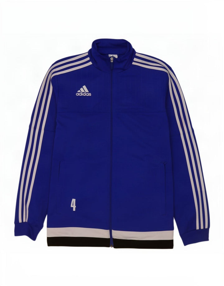 Adidas Veste de Survêtement Graphique Homme Bleu Moyen Polyester Colorblock