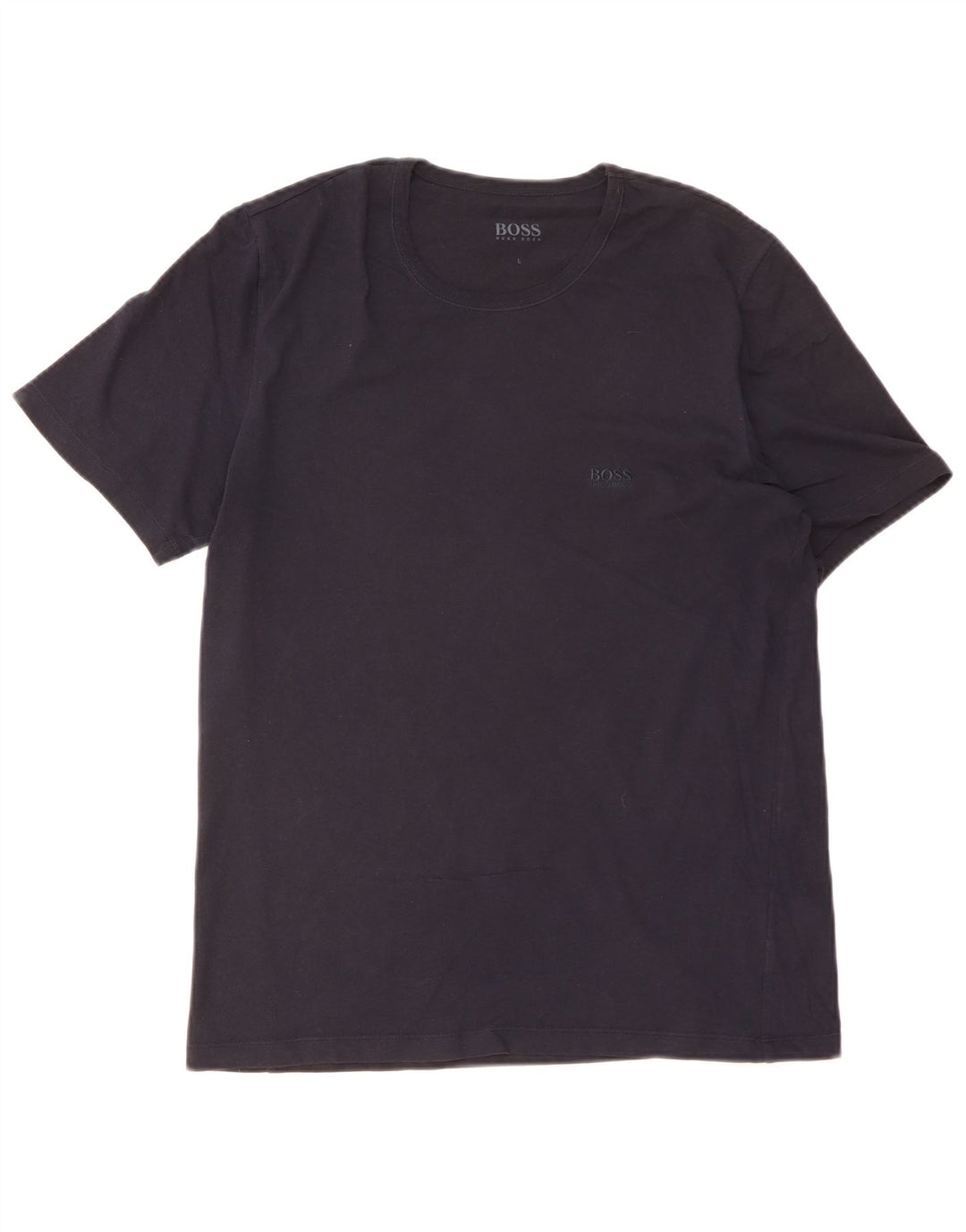 Hugo Boss Homme T-Shirt Top Large Bleu Marine Coton