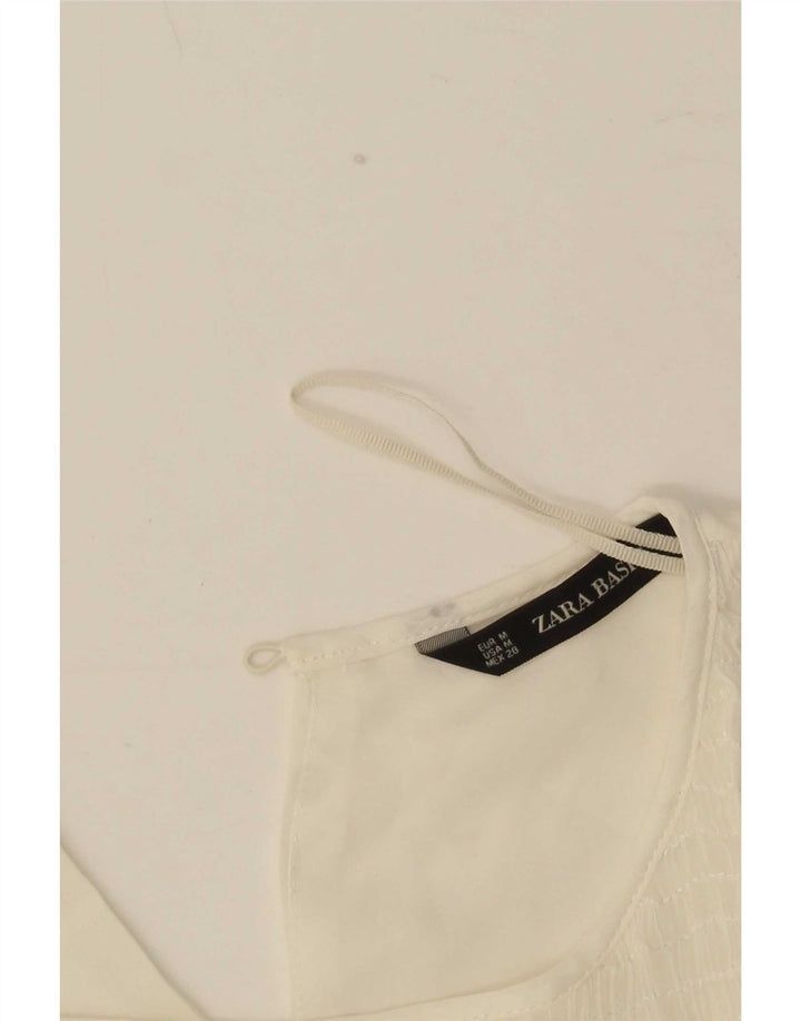 Zara Chemisier sans manches pour femme UK 44 Medium Off White