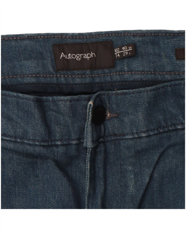 Jean Slim Homme Autograph W40 L29 Bleu Marine Coton