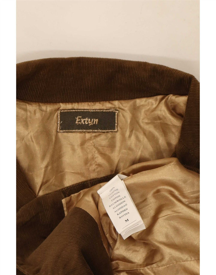 Extyn Veste blazer en velours côtelé à 2 boutons pour femme UK 12 en coton marron moyen