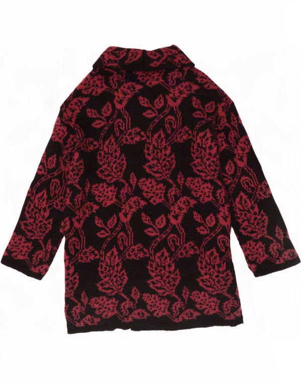 Laura Ashley Cardigan long pour femme UK 10 Petit motif floral noir