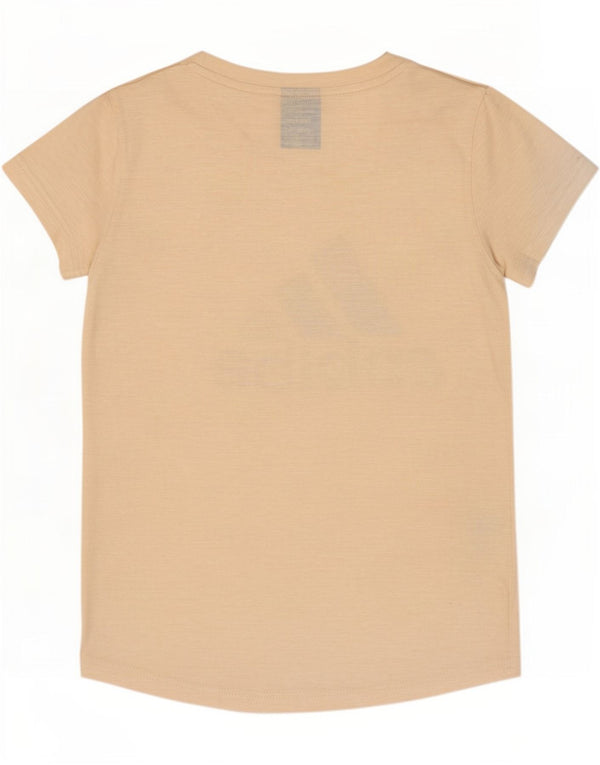 Adidas T-Shirt Graphique Fille 11-12 ans Beige Moucheté Coton