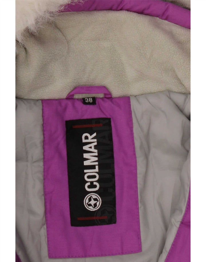 Colmar Veste de ski à capuche pour femme EU 38 Violet moyen Colourblock Polyamide