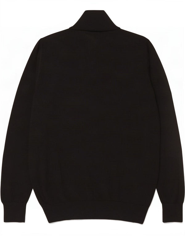 Lyle & Scott Pull à col zippé pour homme XL Noir Coton