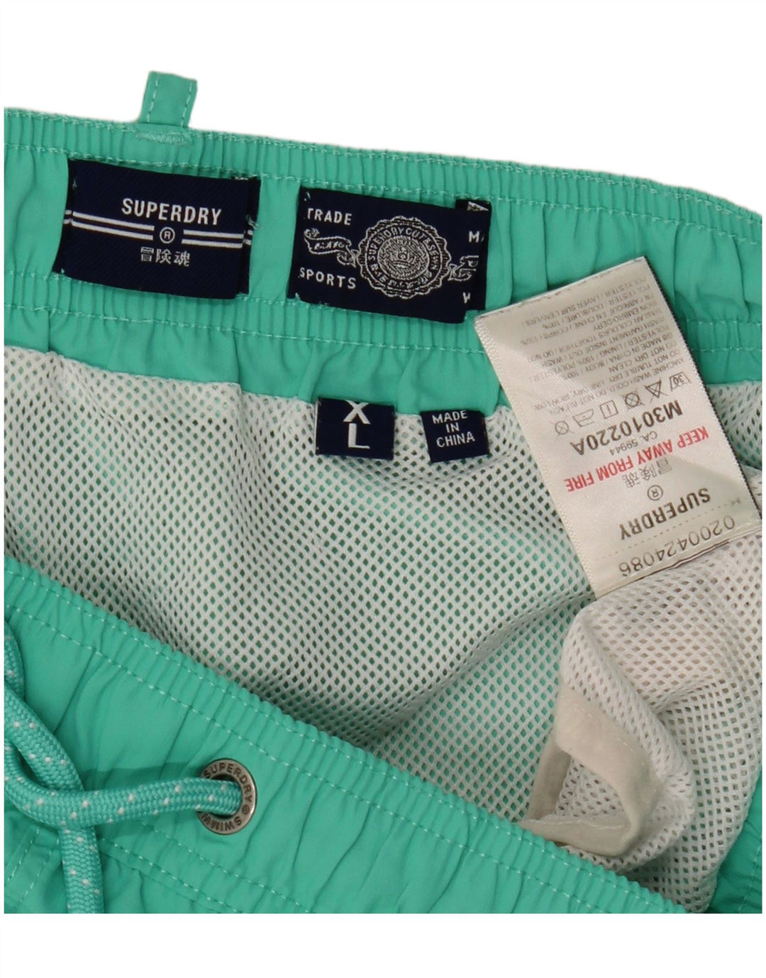 Superdry Short de Bain Graphique XL Homme Vert Polyester