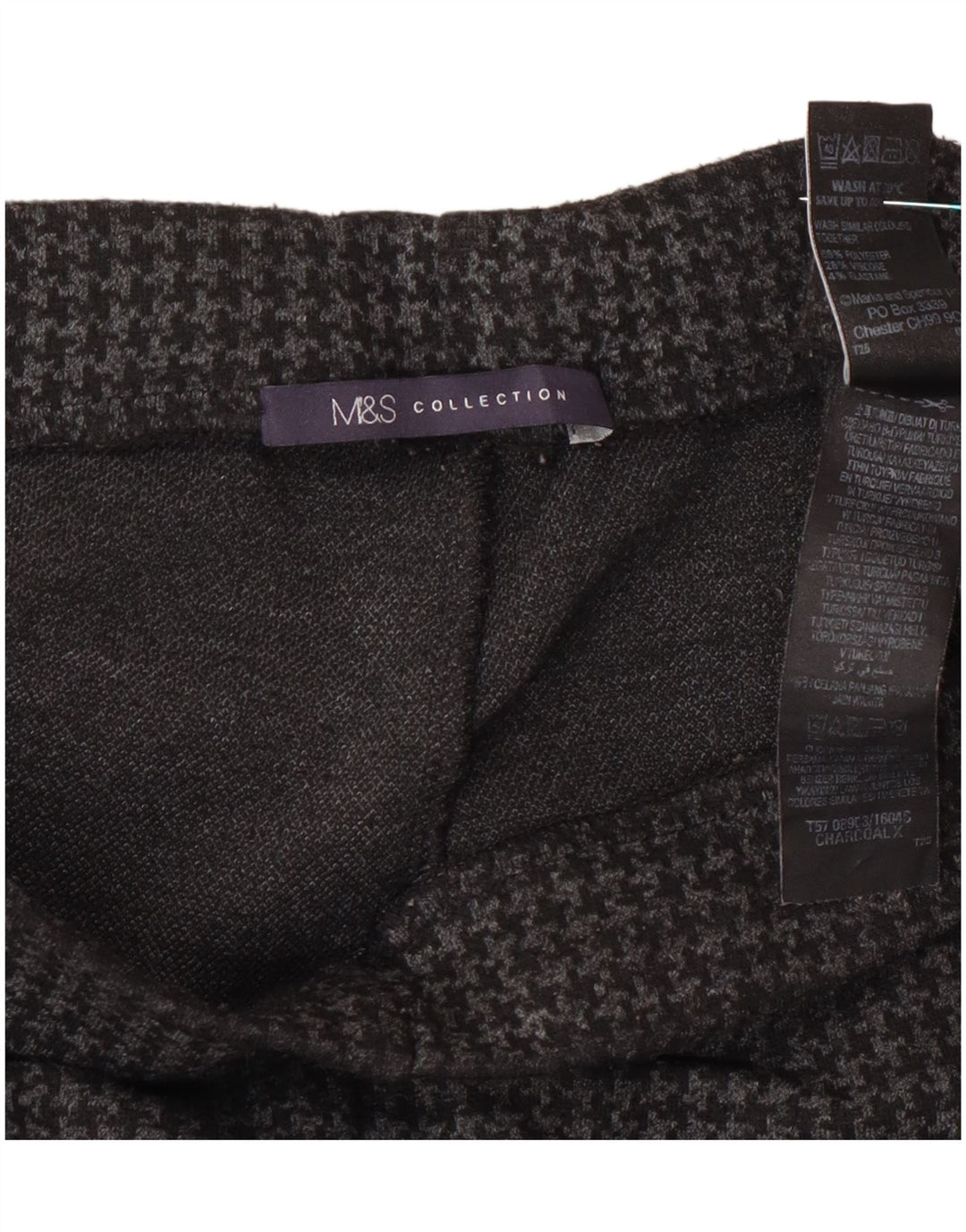 Marks & Spencer Pantalon femme UK 14 Large W32 L27 Gris pied-de-poule