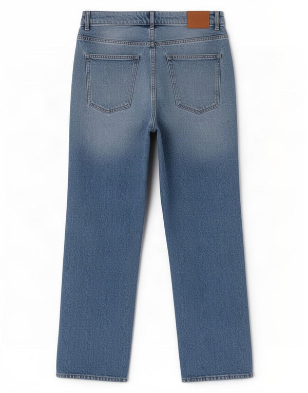 Zara Womens Straight Jeans EU 42 Large W32 L28 Blue Cotton
