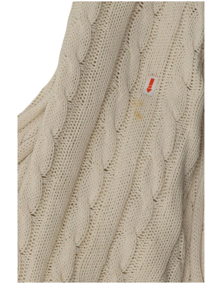 VINTAGE Womens Roll Neck Jumper Sweater UK 14 Large White