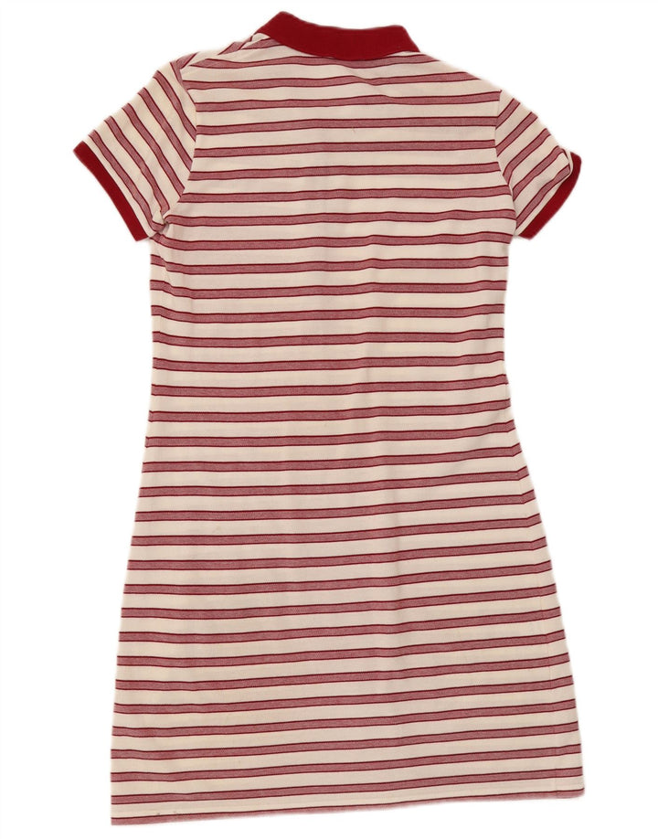Lacoste Robe polo femme taille 38 coton rayé blanc moyen