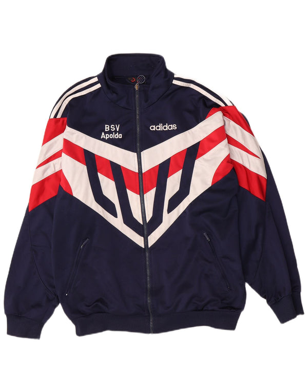 Adidas Veste de survêtement pour homme UK 44/46 Large Bleu marine Sports
