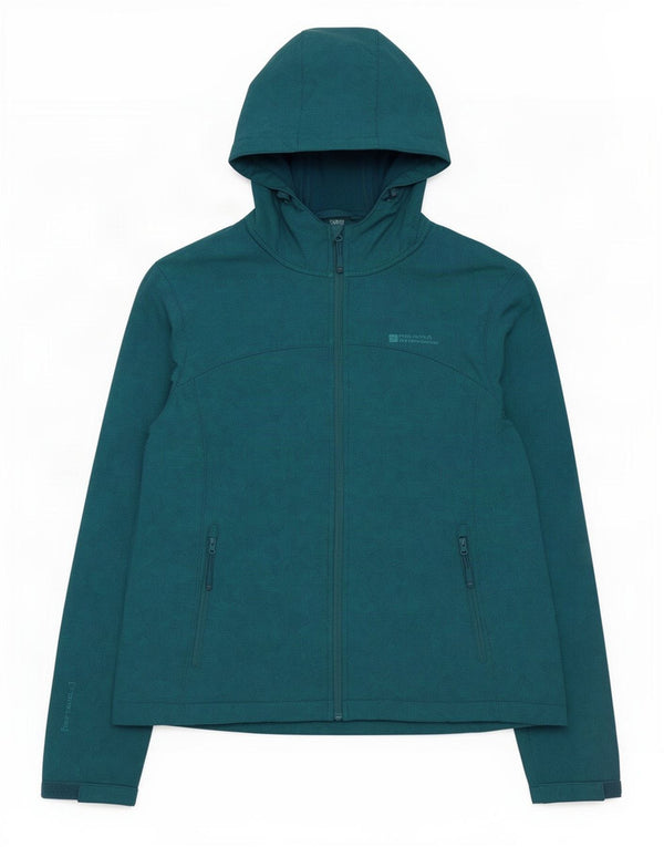 Mountain Warehouse Veste coupe-vent à capuche pour femme UK 18 XL Bleu géométrique