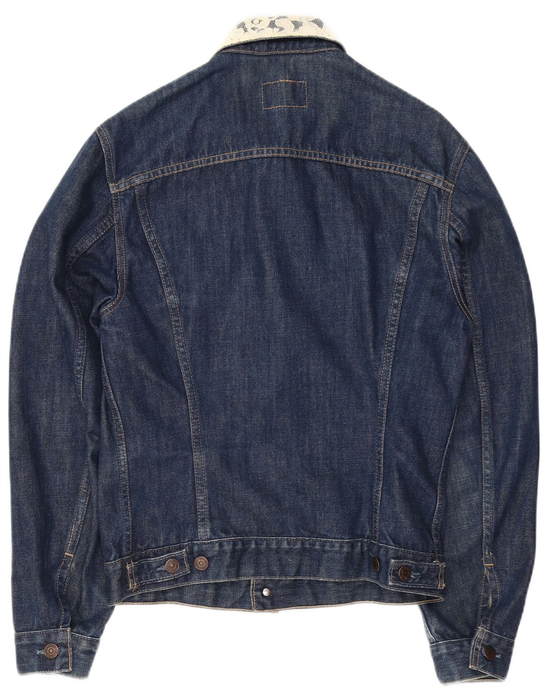 LEVI'S Veste en Jean Femme UK 14 Large Bleu Marine Coton