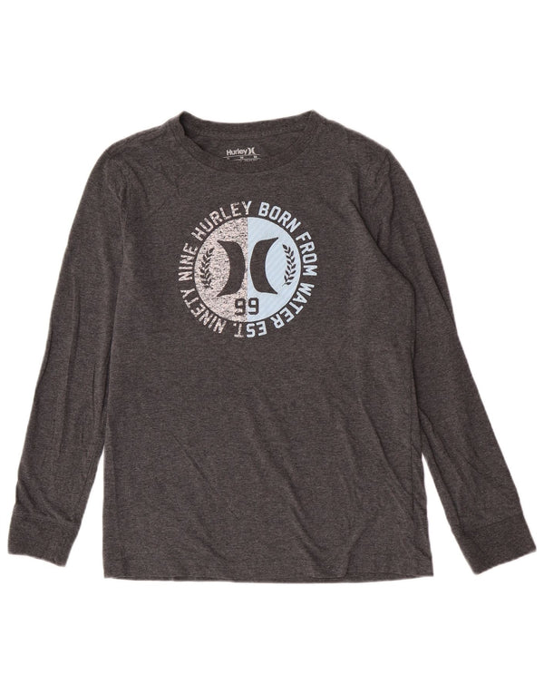 Hurley Haut graphique à manches longues pour garçon 13-14 ans XL Gris Coton