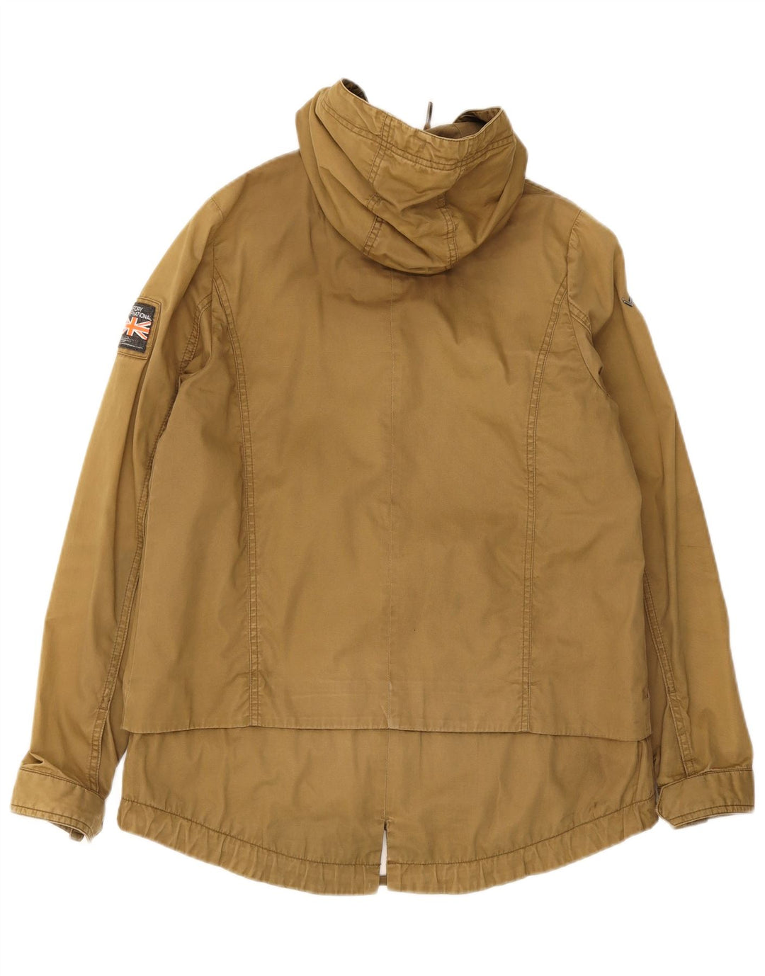 Superdry Parka à capuche pour femme UK 14 en coton kaki moyen