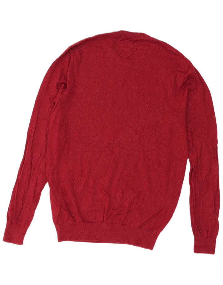 Jack Wills Pull à col rond coupe classique pour homme en coton rouge moyen