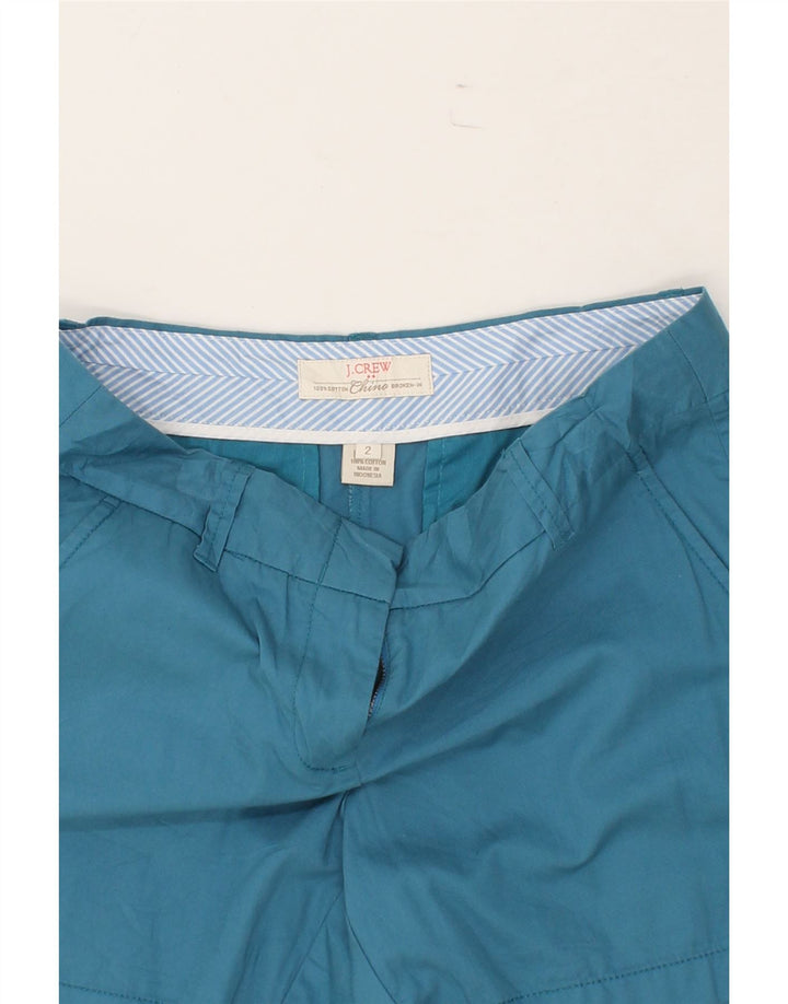 J. CREW Womens Chino Shorts US 2 Small W30 Blue Cotton Vintage J. Crew and Second-Hand J. Crew from Messina Hembry 