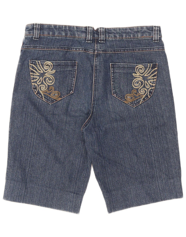 M&Co Short en jean pour femme UK 12 Medium W32 Bleu Coton
