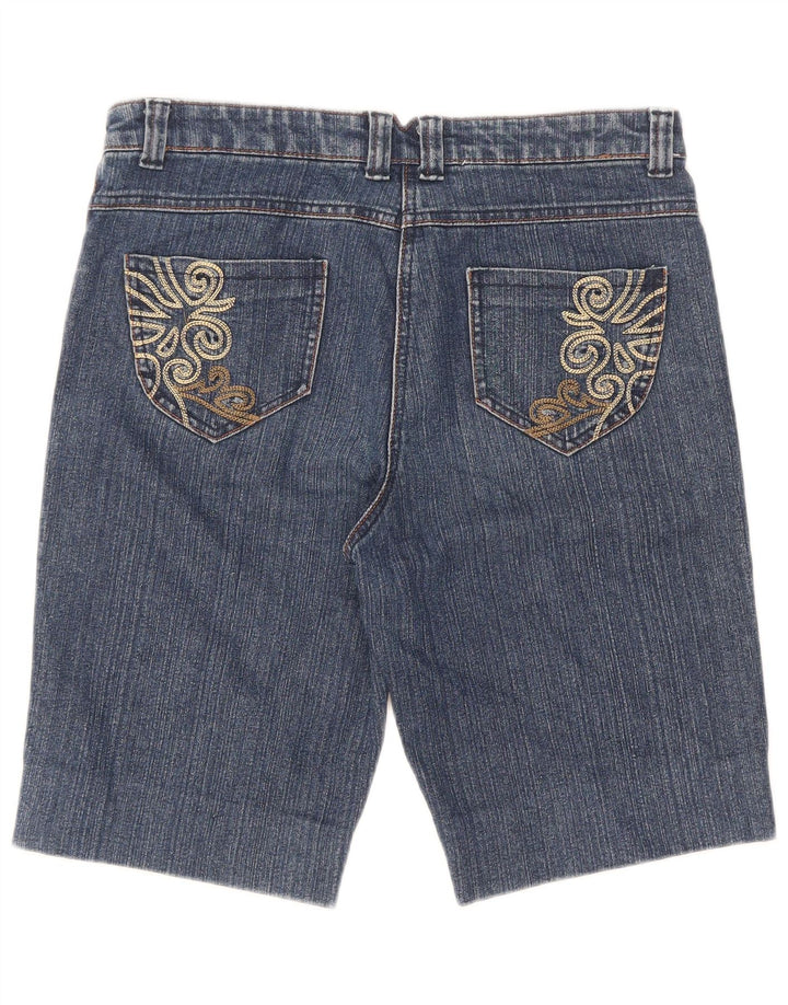 M&Co Short en jean pour femme UK 12 Medium W32 Bleu Coton