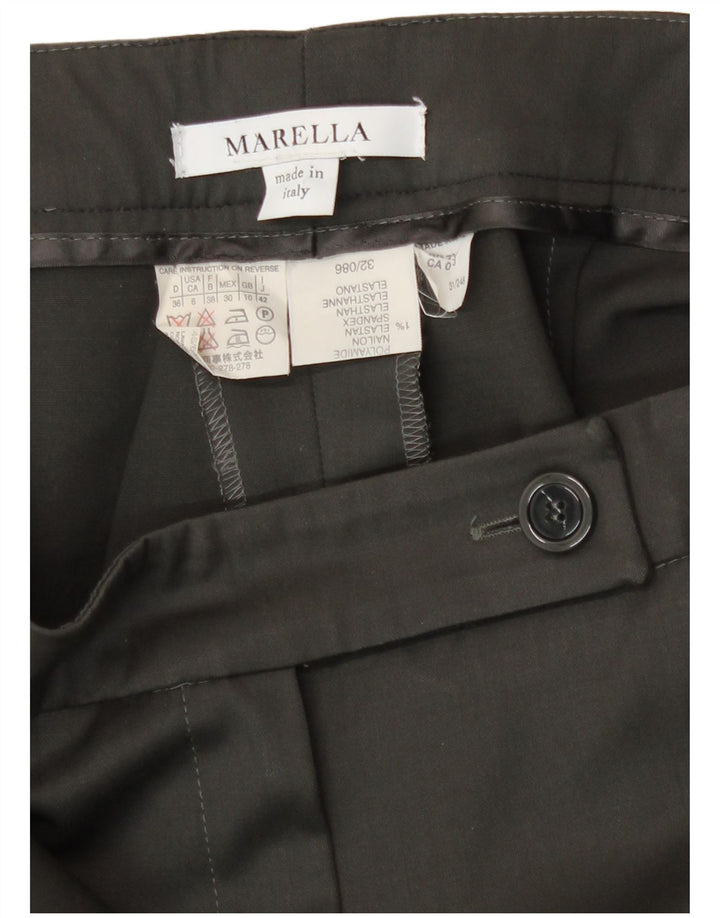 Marella Costume 2 pièces 2 boutons pour femme UK 10 Small W27 L30 Laine marron