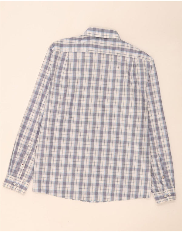 Tommy Hilfiger Chemise Homme Taille 16 1/2 Grand Carreau Bleu