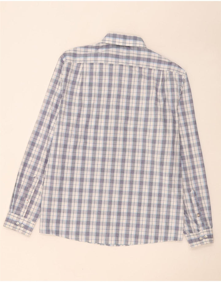 Tommy Hilfiger Chemise Homme Taille 16 1/2 Grand Carreau Bleu