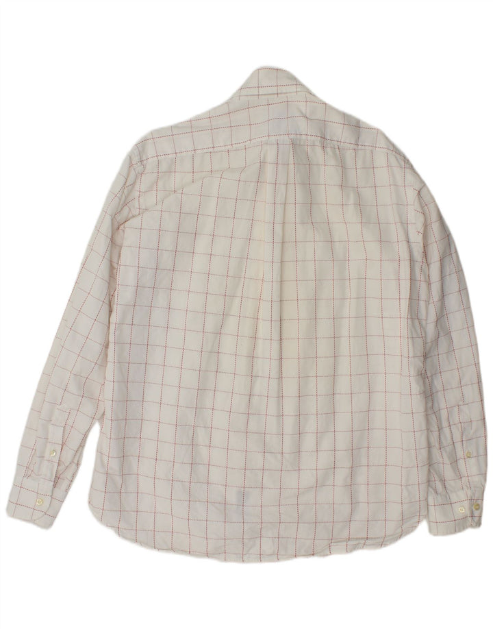 Brooksfield Chemise Homme Taille 41 Grand Coton à Carreaux Blanc