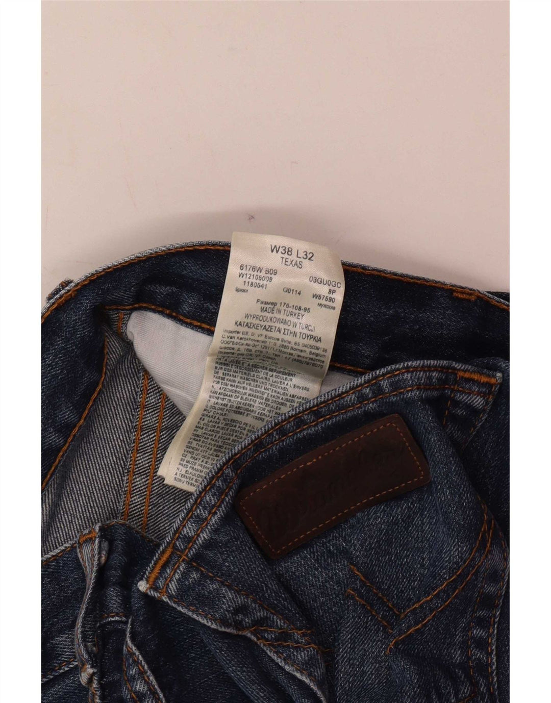 Wrangler Jean Droit Texas Homme W38 L32 Bleu Coton