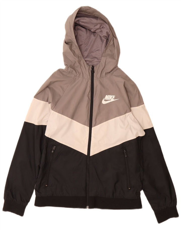 Nike Veste de pluie à capuche pour garçon 12-13 ans Large Multicolore Nylon