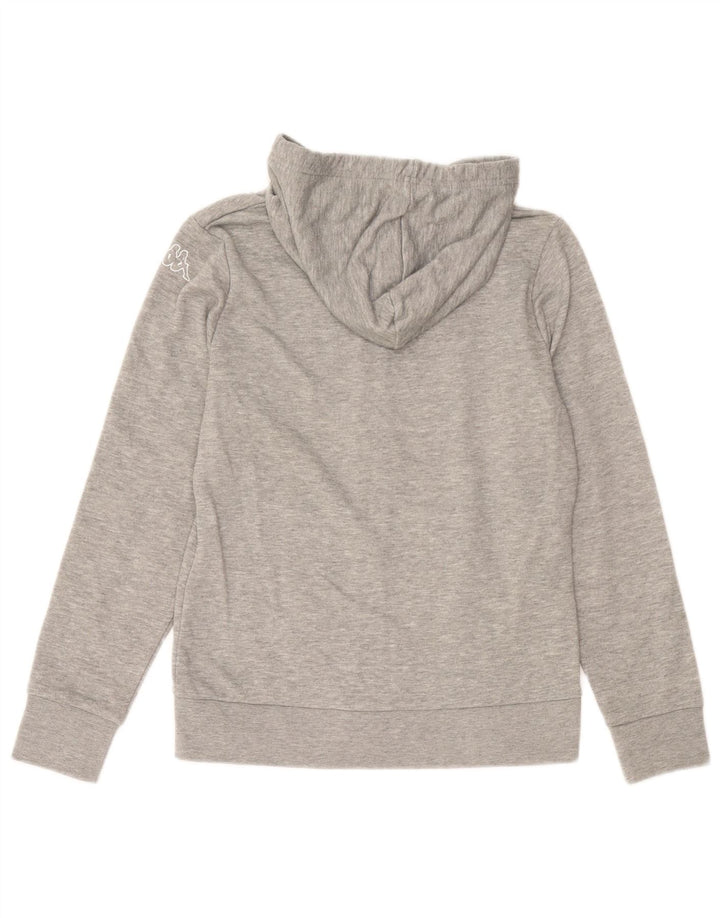 Kappa Pull à capuche zippé graphique pour femme UK 12 Polyester moucheté gris moyen