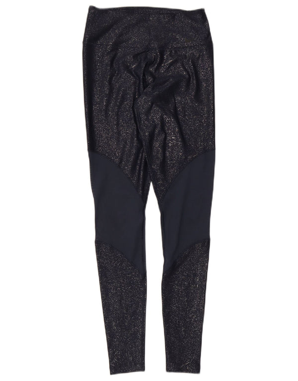 Nike Leggings Femme UK 4 XS Bleu Marine Colorblock Polyester