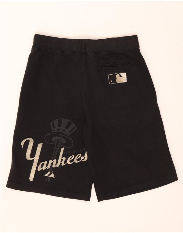 Majestic Short de Sport Graphique New York Yankees Homme Petit Noir Coton