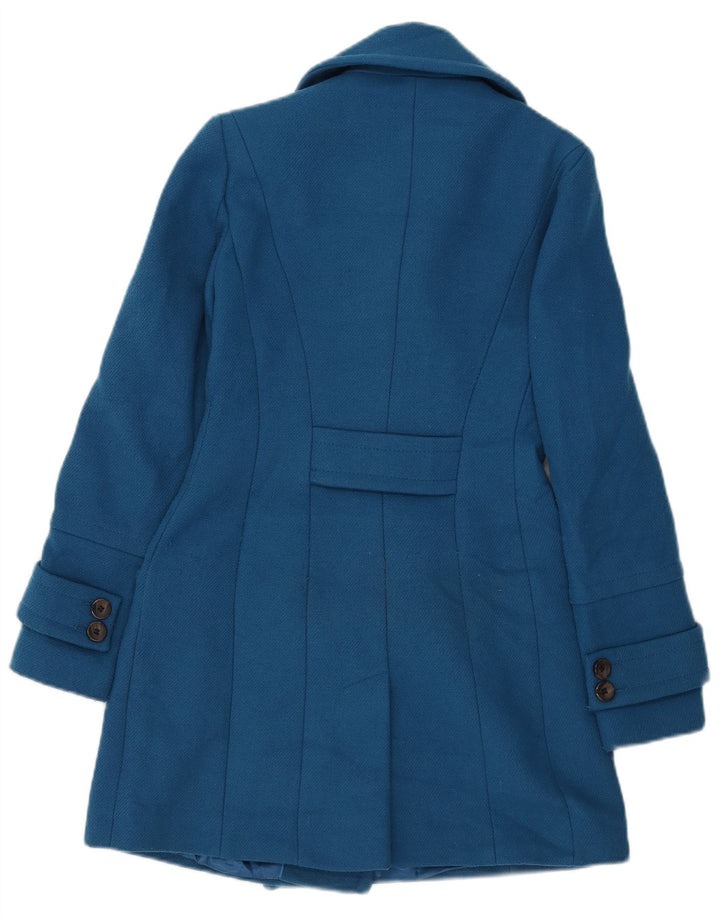 Marks & Spencer Manteau croisé pour femme UK 6 XS Bleu Polyester