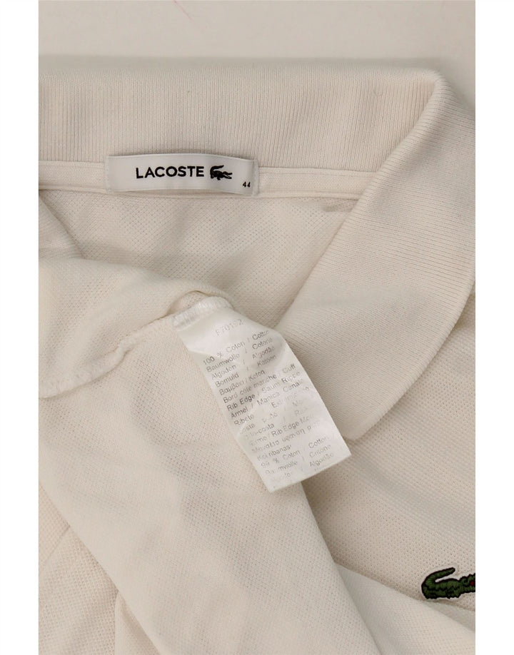 LACOSTE Womens Polo Shirt Size 44 Large White Cotton Vintage Lacoste and Second-Hand Lacoste from Messina Hembry 