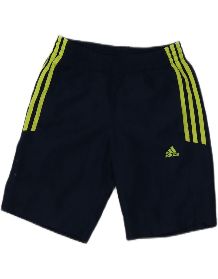 Short de sport Adidas garçon 9-10 ans bleu marine polyester