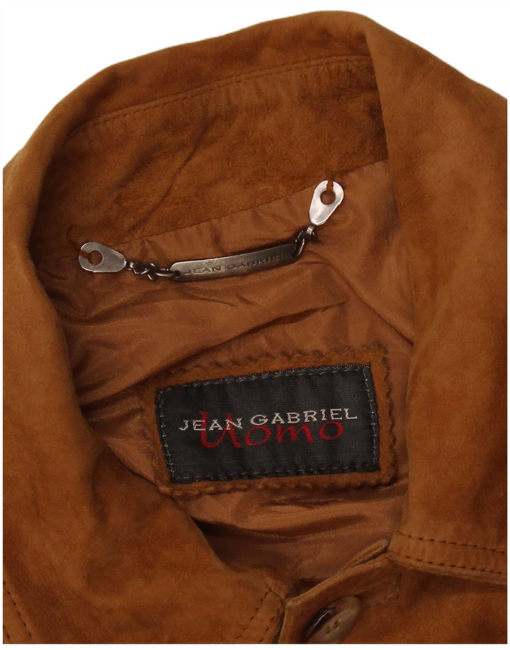 Jean Gabriel Veste en daim pour homme UK 40 Large Marron