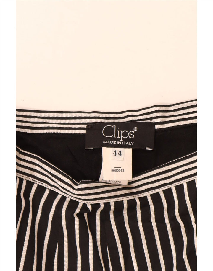 Clips Jupe trapèze femme IT 44 Medium W28 Acétate à fines rayures noires