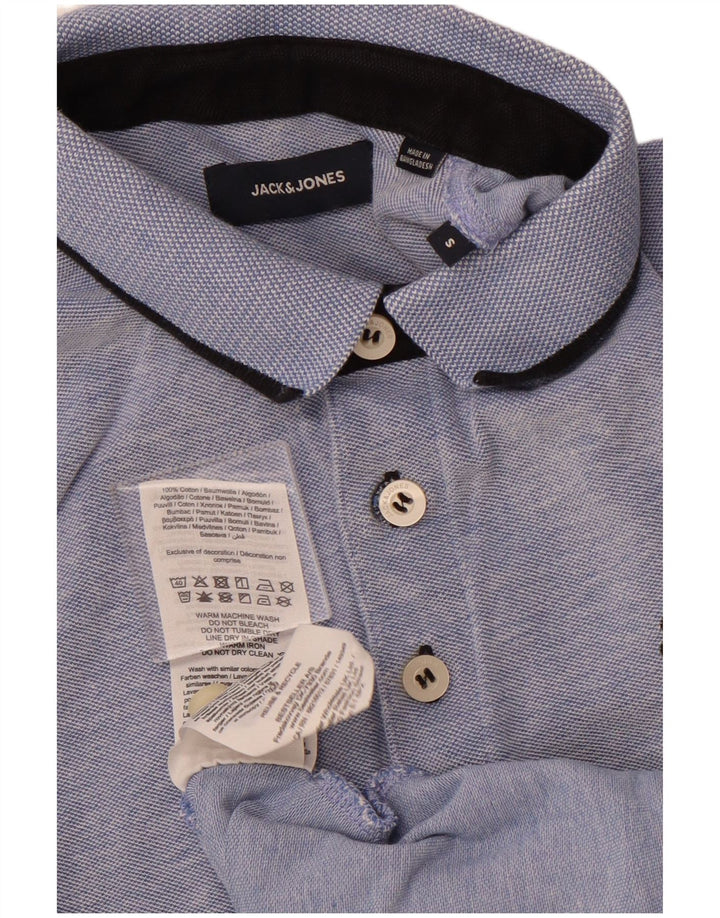 JACK & JONES Polo Homme Petit Bleu Moucheté Coton