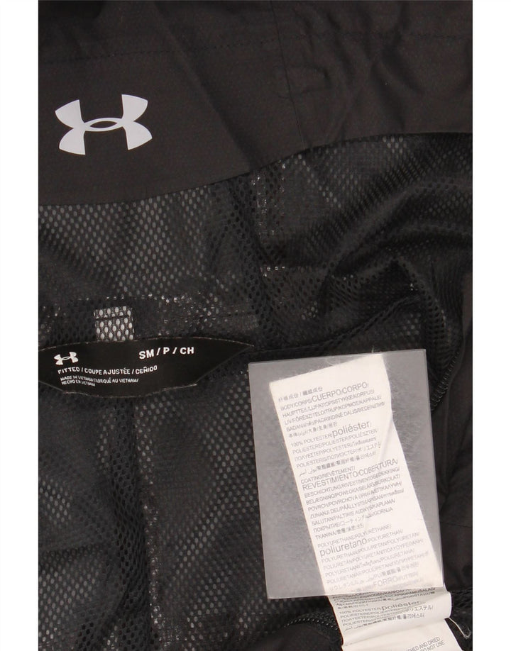 Under Armour Veste de pluie à capuche pour homme UK 36 Small Noir Polyester