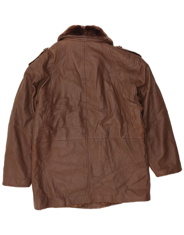 Veste en cuir homme vintage IT 52 XL Cuir marron