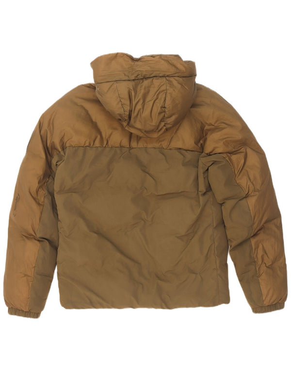 Timberland Veste matelassée à capuche pour homme UK 36 Small Kaki Colourblock Nylon