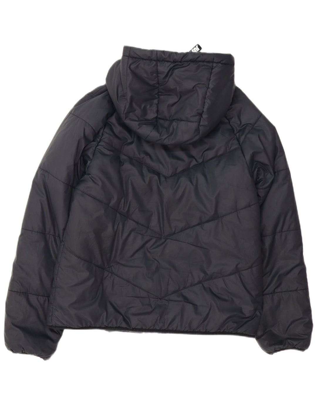 Nike Veste matelassée surdimensionnée à capuche pour femme UK 10 Petit Noir Polyester