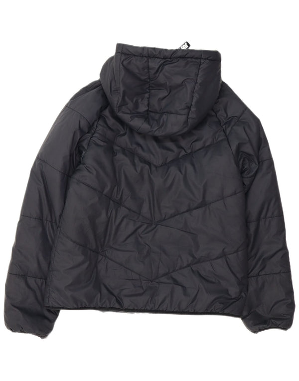 Nike Veste matelassée surdimensionnée à capuche pour femme UK 10 Petit Noir Polyester