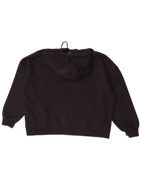 GCDS Pull à capuche graphique coupe ample pour homme XS en coton noir