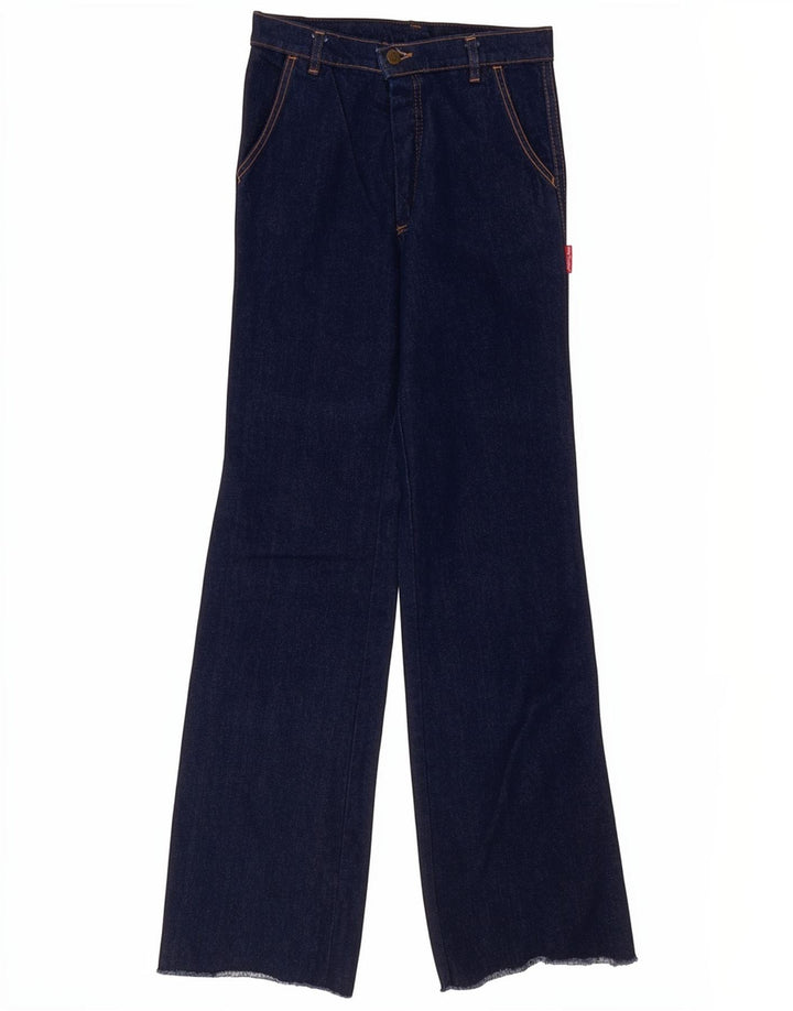 vintage Femme Bootcut Jeans W30 L33 Coton Bleu Marine