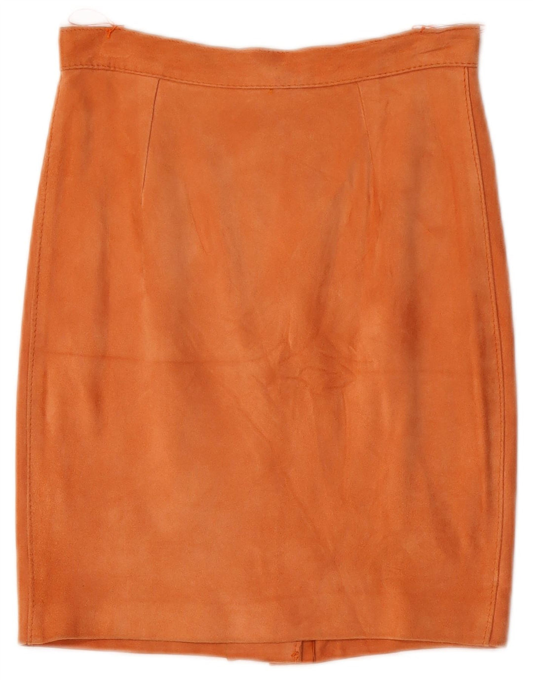 jupe crayon en daim femme vintage W26 Petit Orange