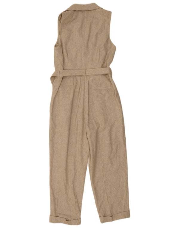 Reiss Combinaison sans manches pour femme UK 12 Laine beige moyen