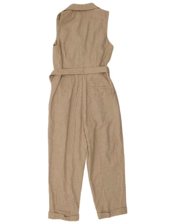 Reiss Combinaison sans manches pour femme UK 12 Laine beige moyen